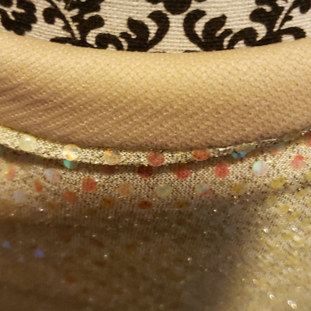 Gold sequin mini skirt - 327 - Picture 3 of 4